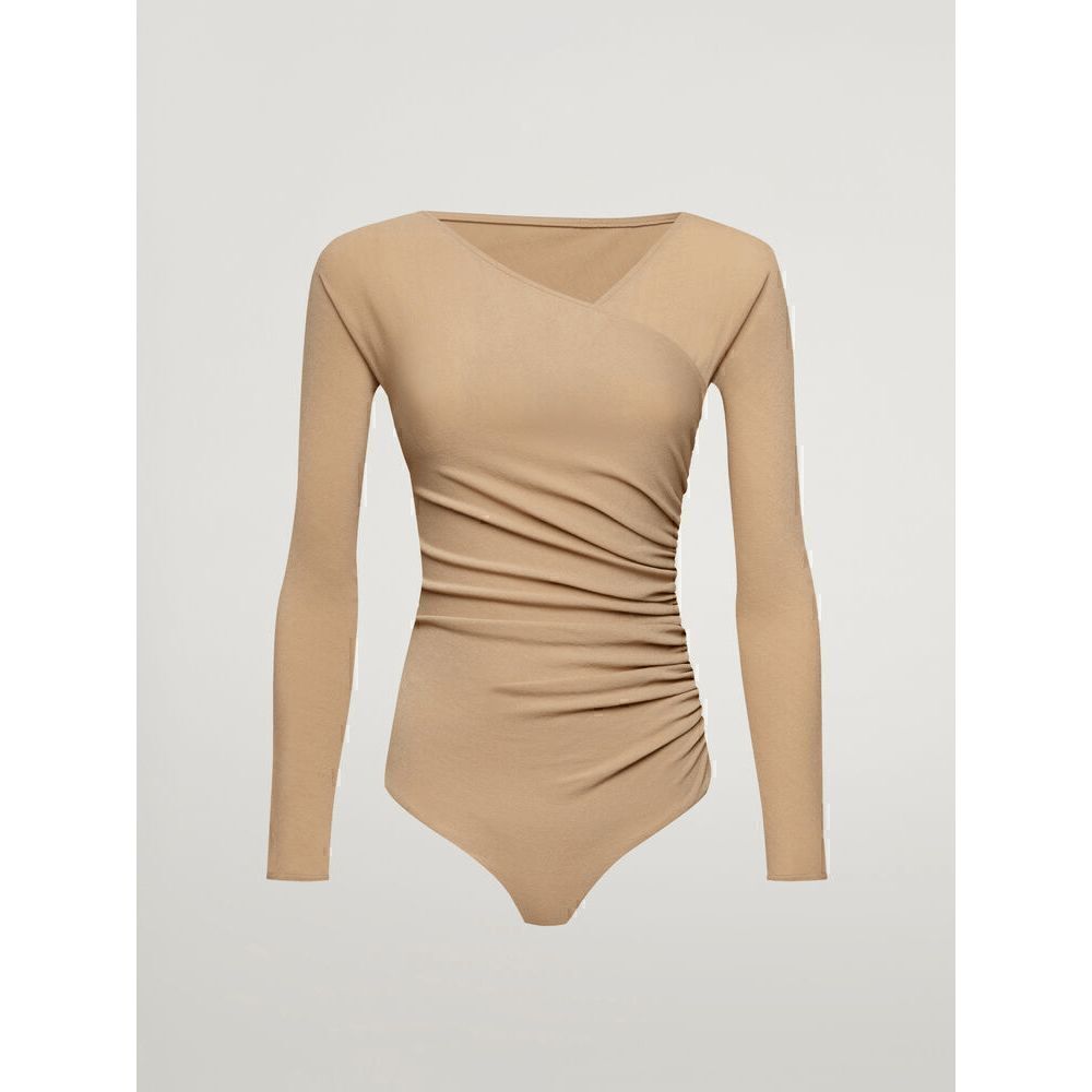 NWT Wolford Gathered Cache-Coeur Body Nude M